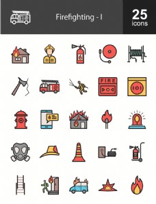 25款消防icon素材图标