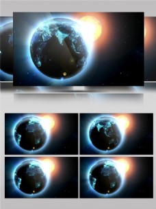 科技蓝色星球高清视频素材