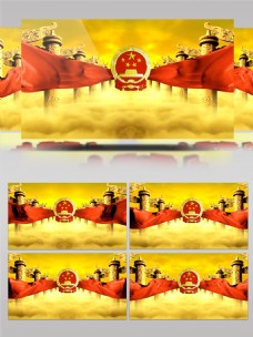 红旗飘扬弘扬中国力量党建背景视频