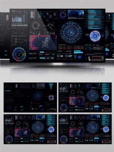 商务科幻平视显示器渲染智能未来技术效果揭示模板