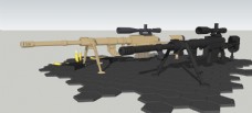 草图大师模型M200狙击步枪
