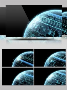 数字地球数字科幻地球动画科技感视频
