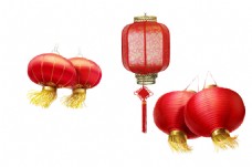 中国风设计3款红色灯笼元素设计模板