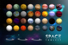 多彩太阳系行星网页页面ui工具包